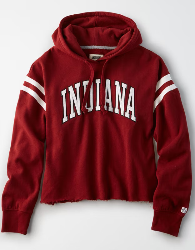 Tailgate Women's Indiana Cropped Fleece Hoodie | American Eagle Outfitters (US & CA)