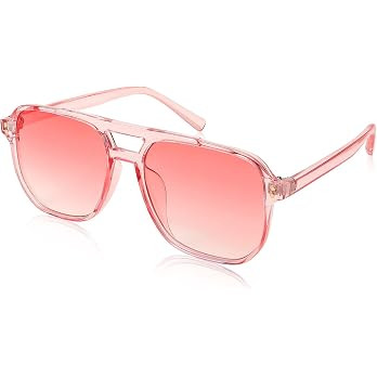 FEISEDY Retro Square Aviator Sunglasses Women Men 70s Vintage Trendy Plastic Frame Sun Glasses B2... | Amazon (US)
