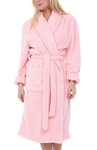 Alexander Del Rossa Fluffy Robe - Warm Soft Fuzzy Robe for Women, Pink Rose Quartz, Large | Amazon (US)