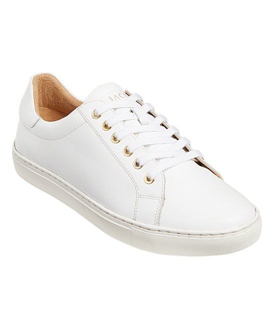 White Rory Leather Sneaker - Women | Zulily