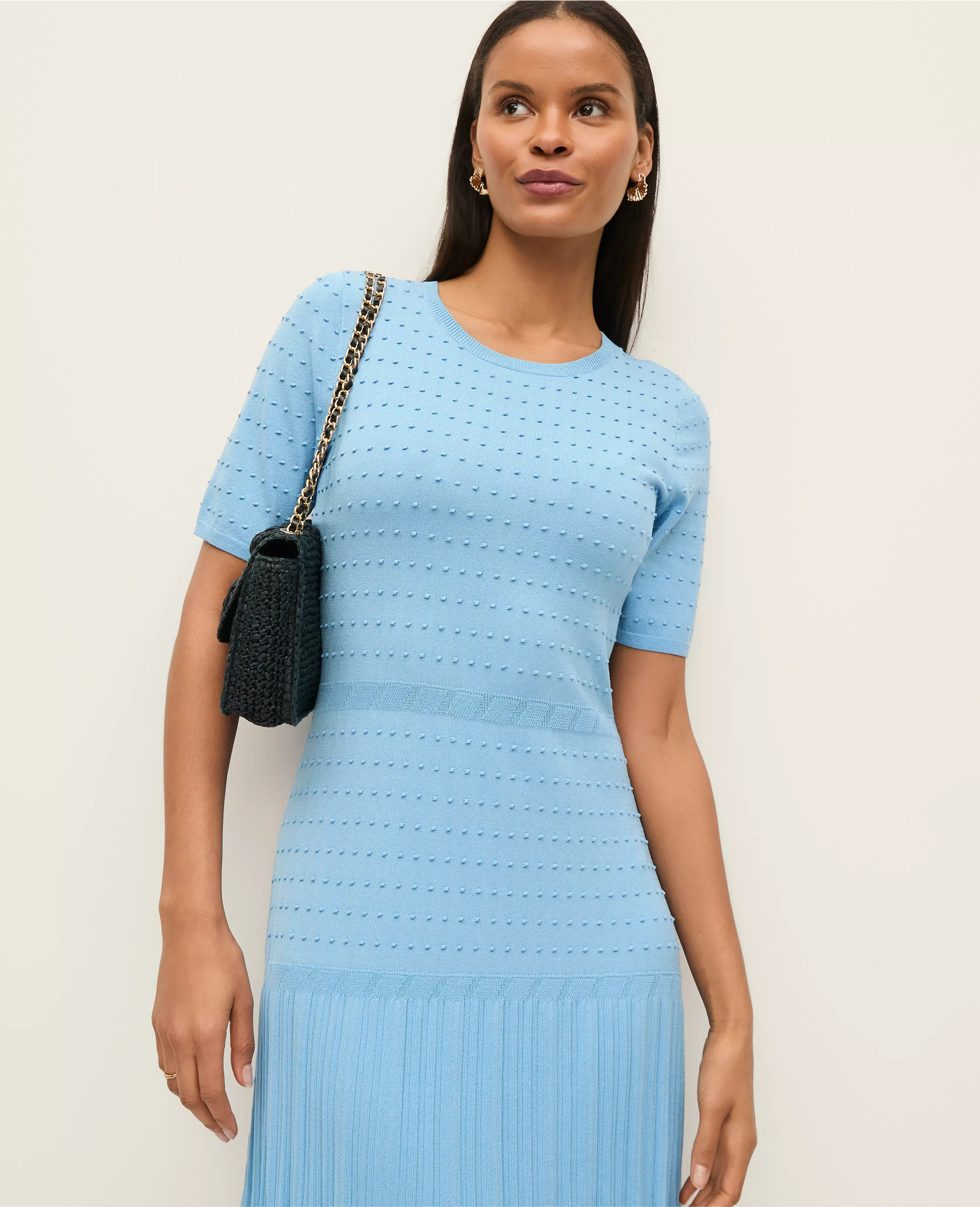 Mixed Stitch Sweater Dress | Ann Taylor