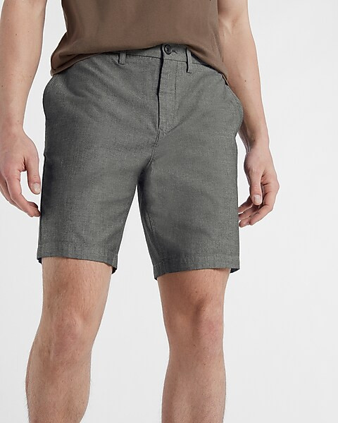 8" Stretch Chambray Shorts | Express