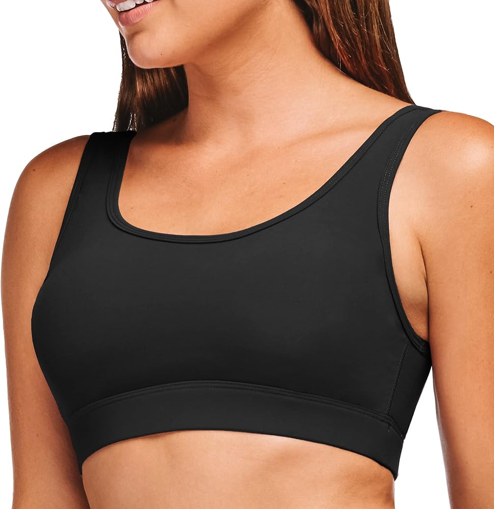 Stelle Women's Strappy Sports Bra Full Coverage Criss Cross Back Yoga Bra Padded Workout Sports B... | Amazon (US)