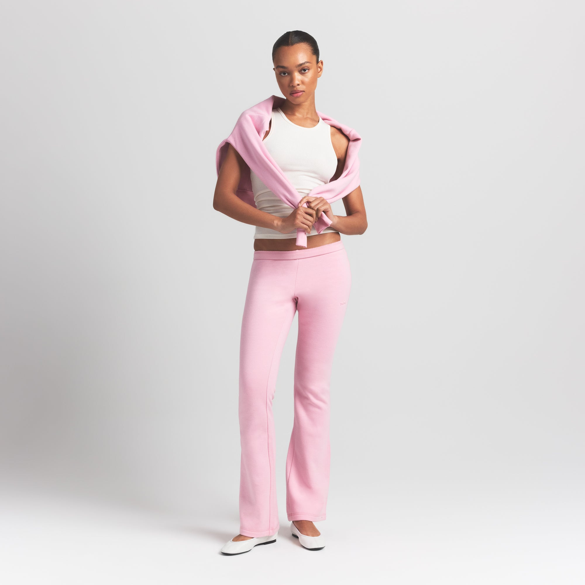SKIMS Slim Pants | Pink | Small | Cotton Fleece | SKIMS (US)