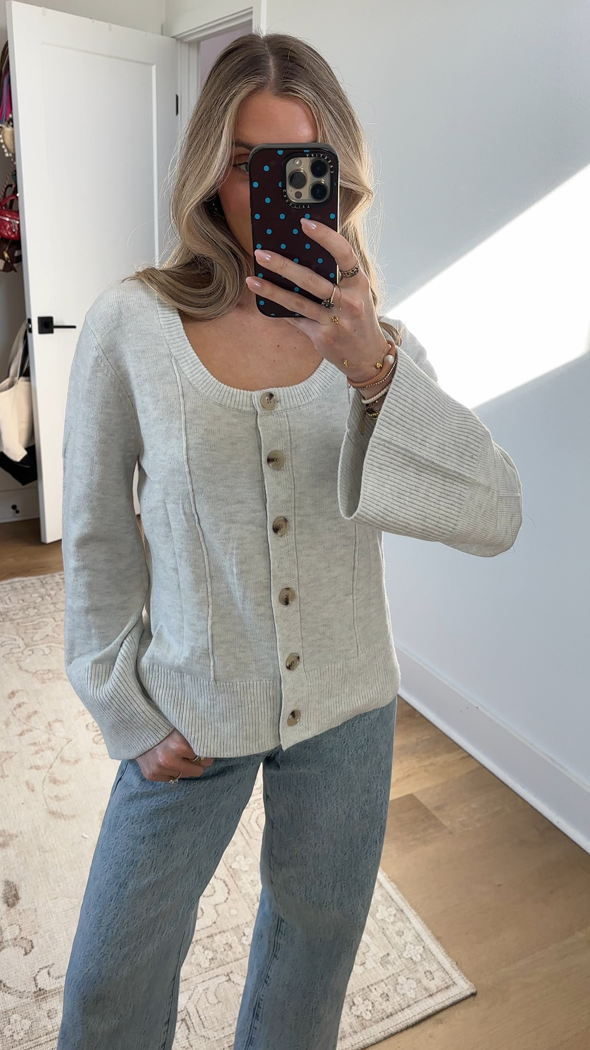 Amazon size small Saodimallsu Womens Bell Sleeve Cardigan Sweaters Button Down Long Sleeve Fall Trendy Sweaters 2025 U Neck Knit Outwear

#LTKootd #LTKSaleAlert #LTKWorkwear