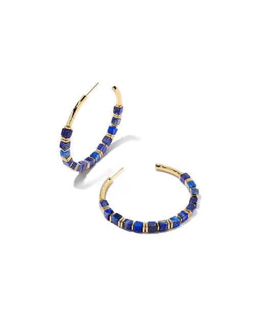 Ember Gold Hoop Earrings in Blue Lapis | Kendra Scott