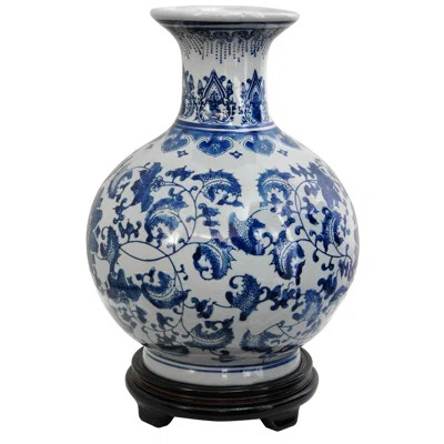 Blue Floral Vase | Wayfair North America