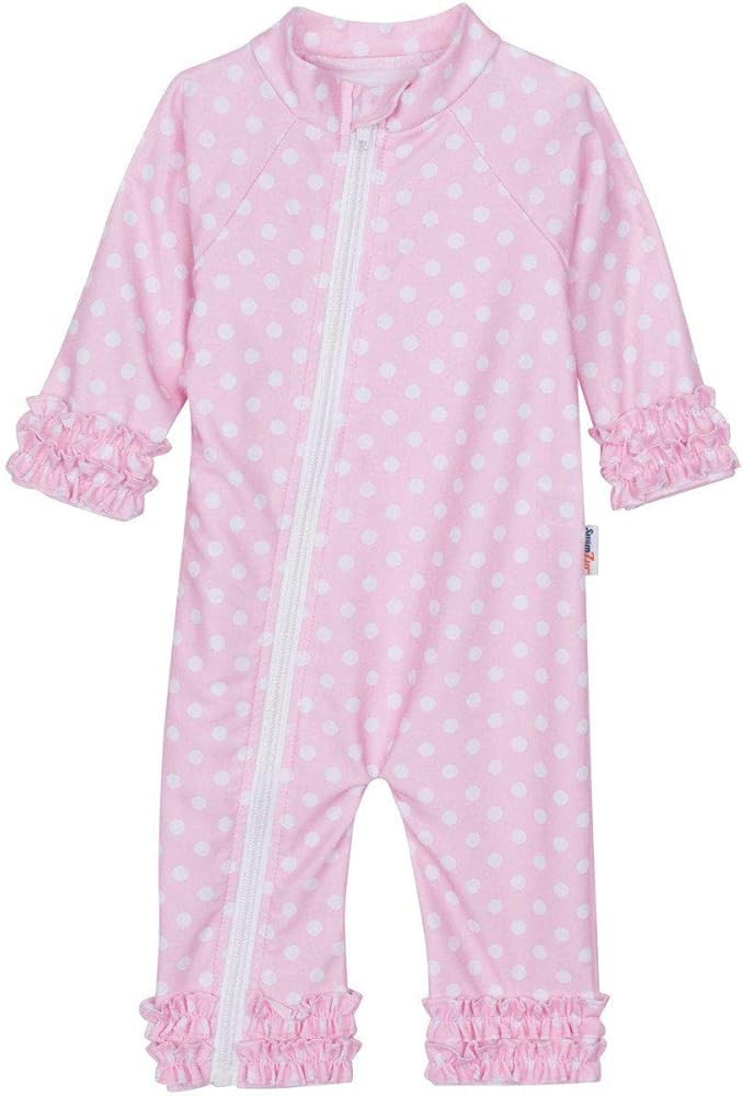 SwimZip Girls' Long-Sleeve UPF 50+ Swimsuit for Baby, Toddler, & Little Girls | Amazon (US)