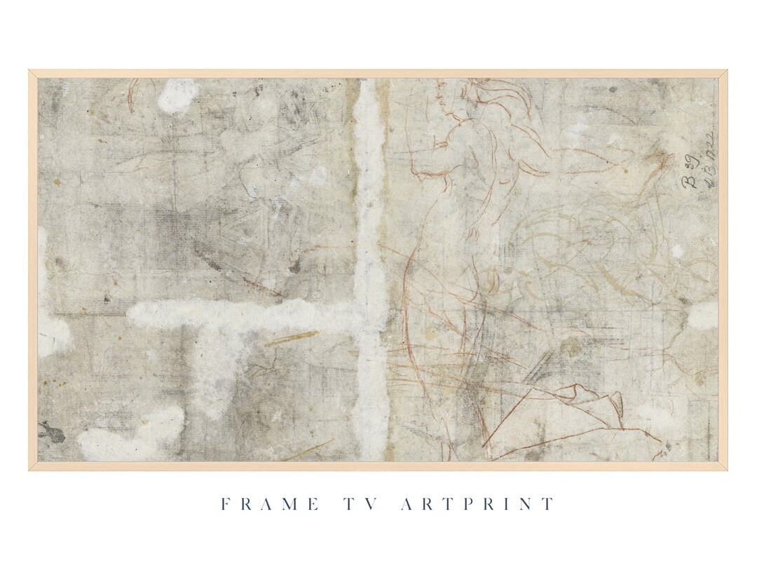 Samsung Frame TV art file, "Aged Grey Beige Abstract Sketch", Modern, Texture, Neutral, Studio Mc... | Etsy (US)