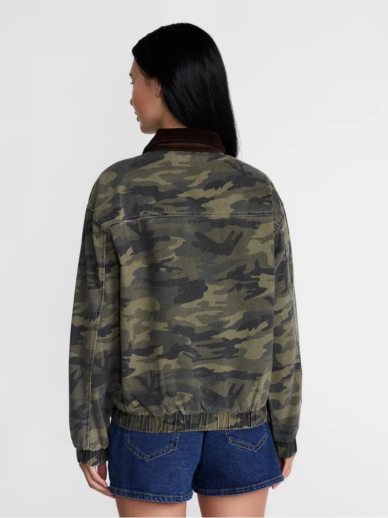 Madden NYC Women's Cotton Twill Bomber Jacket, Sizes XXS-XXL | Walmart (US)