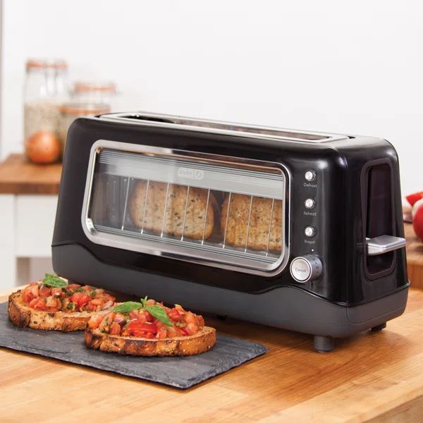 Dash 2 Slice Long Slot Clear View Toaster | Wayfair North America