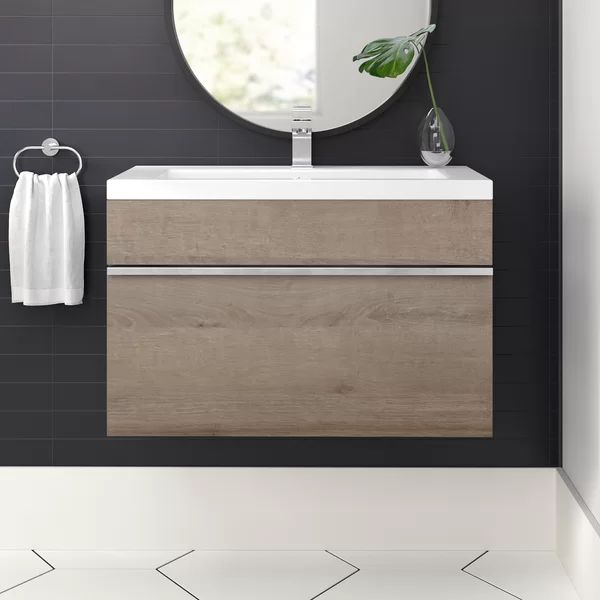 Madeley 24'' Wall-Mounted Single Bathroom Vanity Set | Wayfair North America
