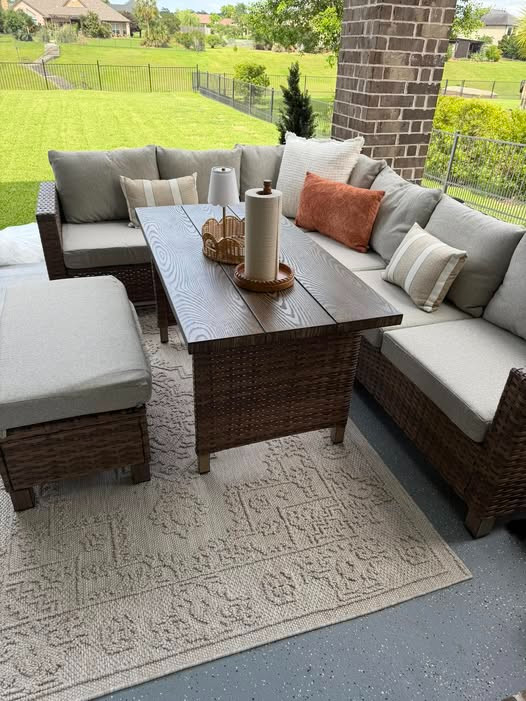 My dream patio setup just went on Rollback 😍🍉✨ This dining set is PERFECT for summer nights, backyard BBQs, Memorial Day hosting & all the outdoor hangs ☀️🍔🌭 The look is giving designer patio vibes without the designer price 👏

If you’ve been wanting to refresh your outdoor space… this is your sign 🙌🤎

#LTKHome #LTKSeasonal #PatioDecor #OutdoorLiving #BackyardGoals #PatioInspo #SummerDecor #MemorialDaySale #OutdoorFurniture #WalmartFinds #PatioSeason #HomeInspo 

 