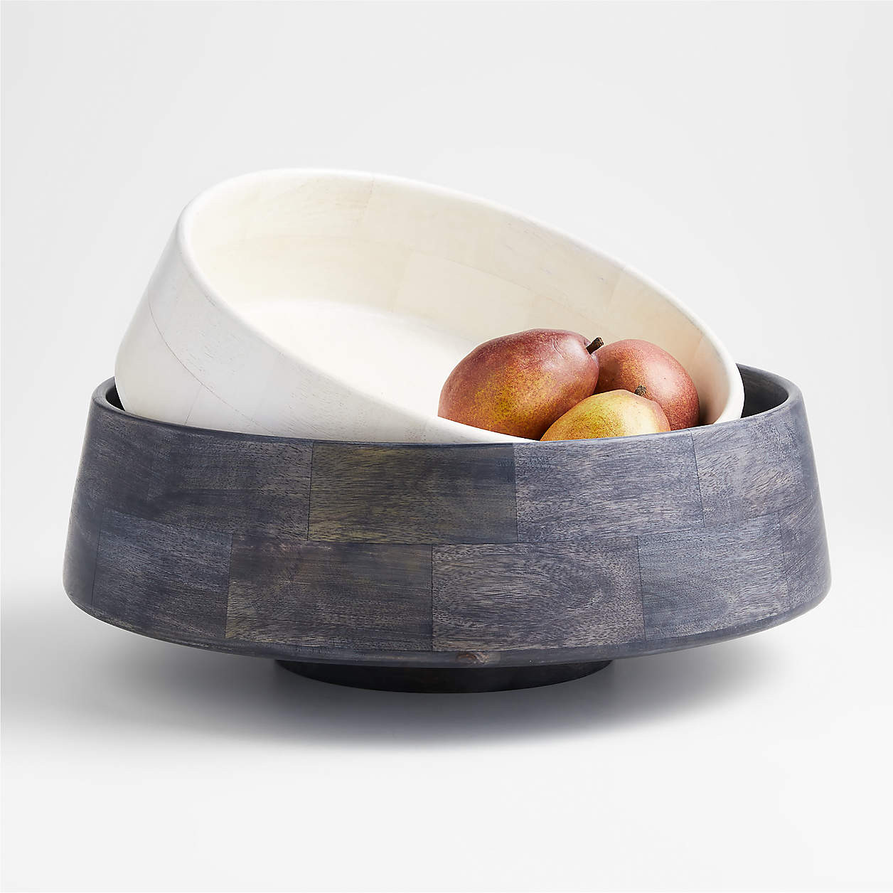 Katin White Wood Centerpiece Bowl + Reviews | Crate & Barrel | Crate & Barrel