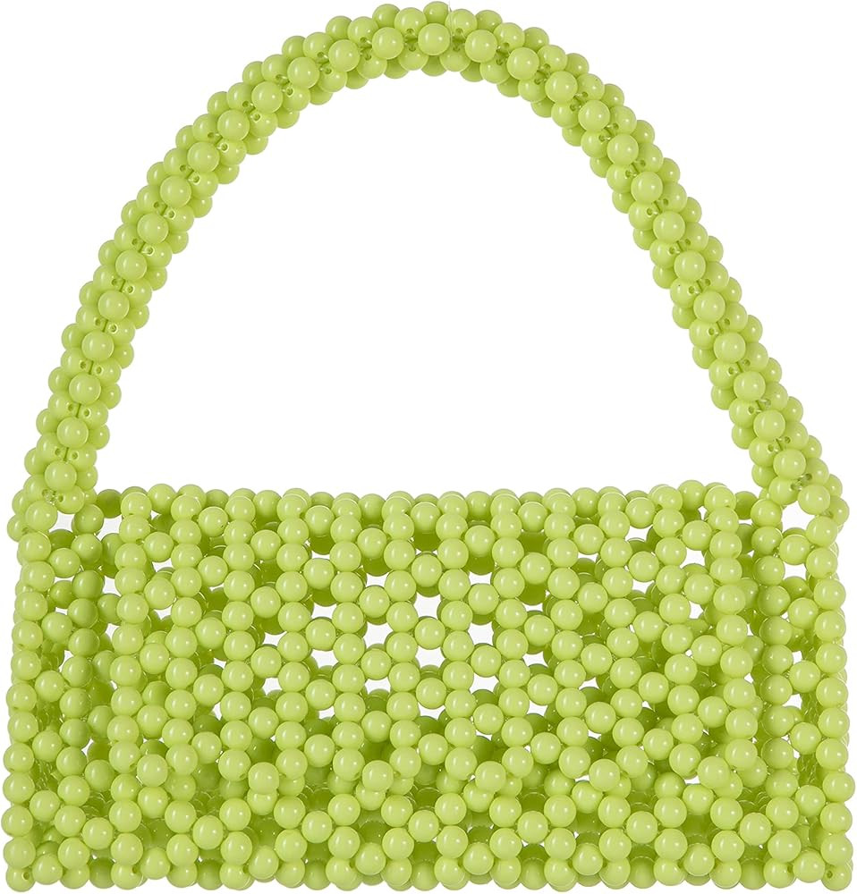 YUSHINY Candy Color Acrylic Beaded Hollow Handbag Evening Clutch Triangle Bags for Wedding Party | Amazon (US)