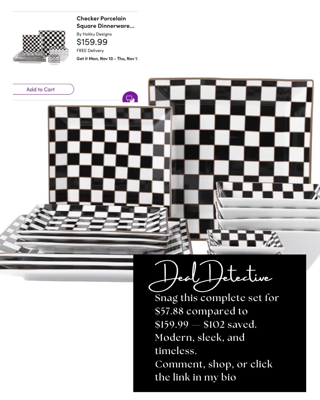 This stunning porcelain dinner set is currently $159.99 on Wayfair… but I found it for $57.99✨
:
#DealDetective #StealAlert #PorcelainPerfection #HomeGoals #DiningInStyle #ShopSmart #LuxuryForLess #TiffanyFinds #ShopTheLook #MustHave

#LTKHoliday #LTKFindsUnder100 #LTKGiftGuide