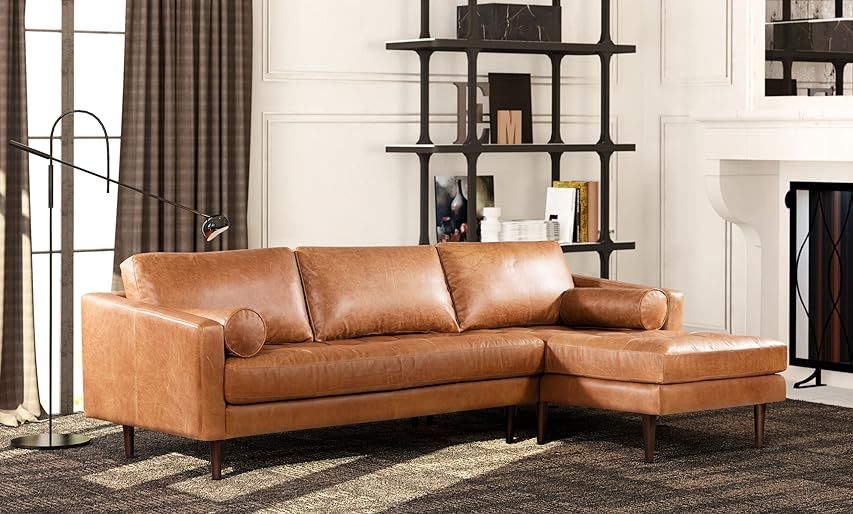POLY & BARK Sofas (Left Facing Sectional Sofa, Cognac Tan) | Amazon (US)
