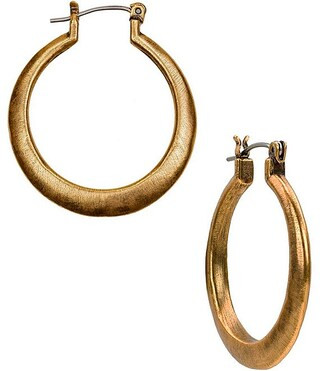 Hammered Basic Hoop Earrings | Dillard's