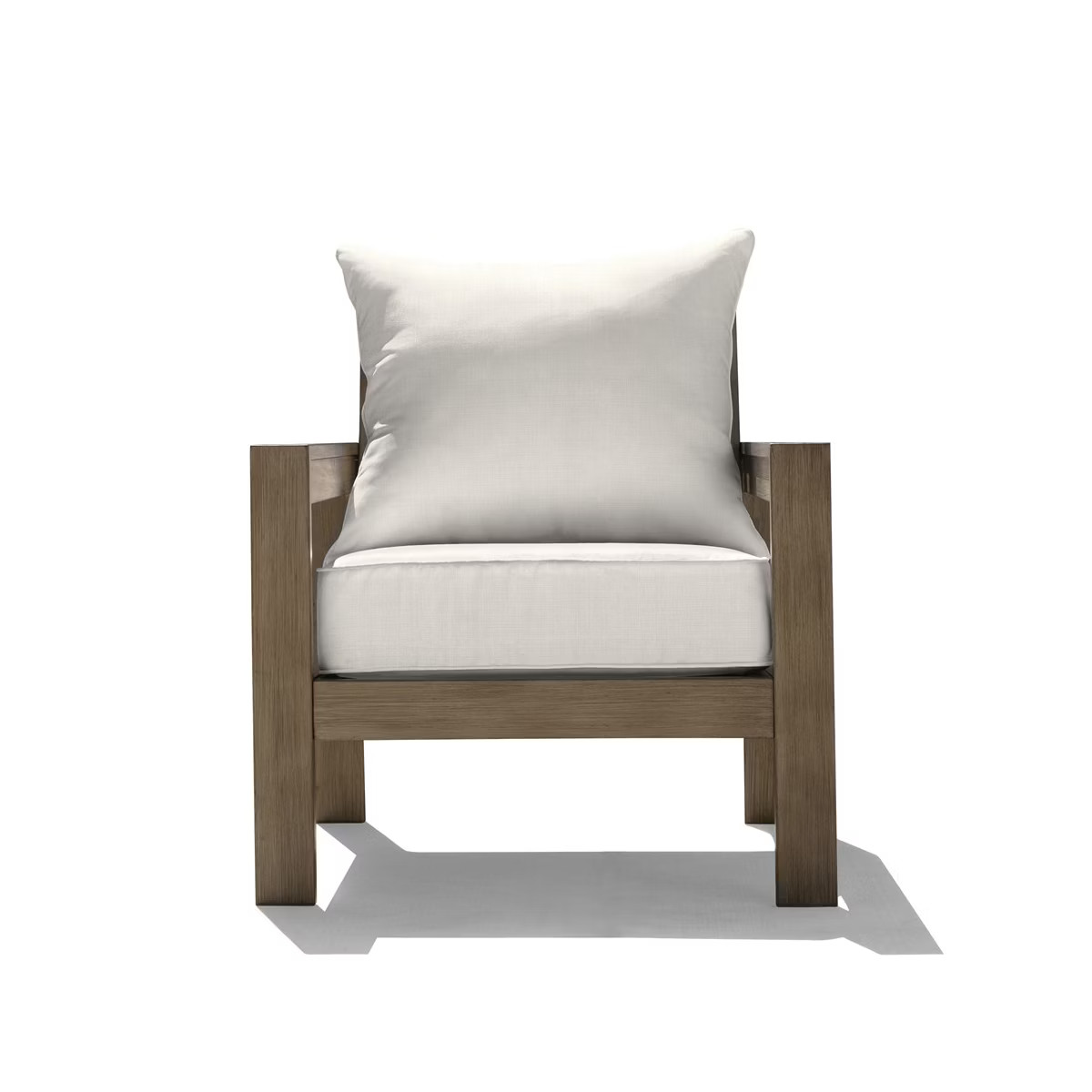 Honeycomb Outdoor Edisto Seat - Oak Aluminum Chair with Bone Deep Seat Cushions: Weather Resistan... | Target