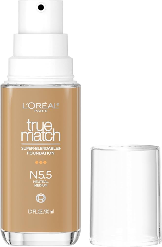 L'Oreal Paris True Match Super-Blendable Foundation, Medium Coverage Liquid Foundation Makeup, N5... | Amazon (US)