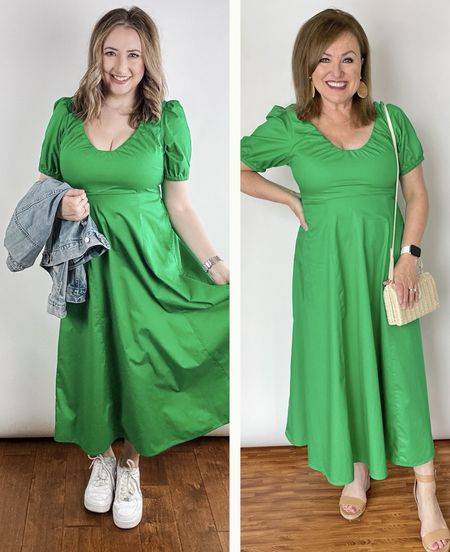 We’re back with more brights for “How To Wear it at Any Age”. This time it’s this bright green dress from Old Navy.

We love that it can be dressed up or down and is perfect for this time of year! Were both wearing a medium.

The dress was selling fast, so we’ve included other styles in the same color for you. This dress also comes in multiple colors. So, whether you like the style or the color, we’ve got you covered! 

#LTKSeasonal #LTKfindsunder50 #LTKstyletip