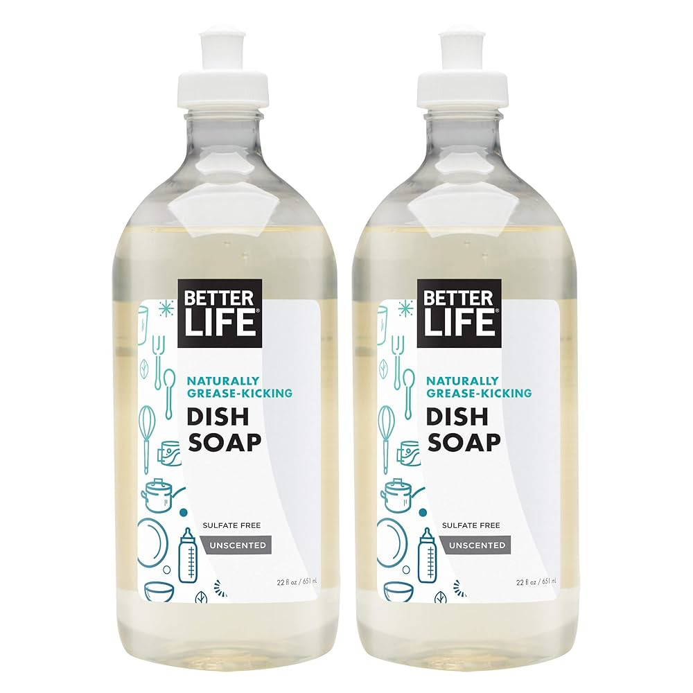Better Life Dish Soap - Liquid Dishwashing Soap with Vitamin E and Aloe for Home & Kitchen Sink -... | Amazon (US)