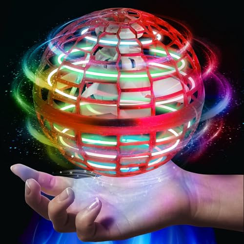SVJJ Flying Orb Ball Toy, Flying Toy Boomerang Fly Spinners for Kids Adults Indoor Outdoor Flying Ball Toy, Globe 360°Rotating Hand Controlled Flying Orb Ball Toys Magic Toy (Red) | Amazon (US)