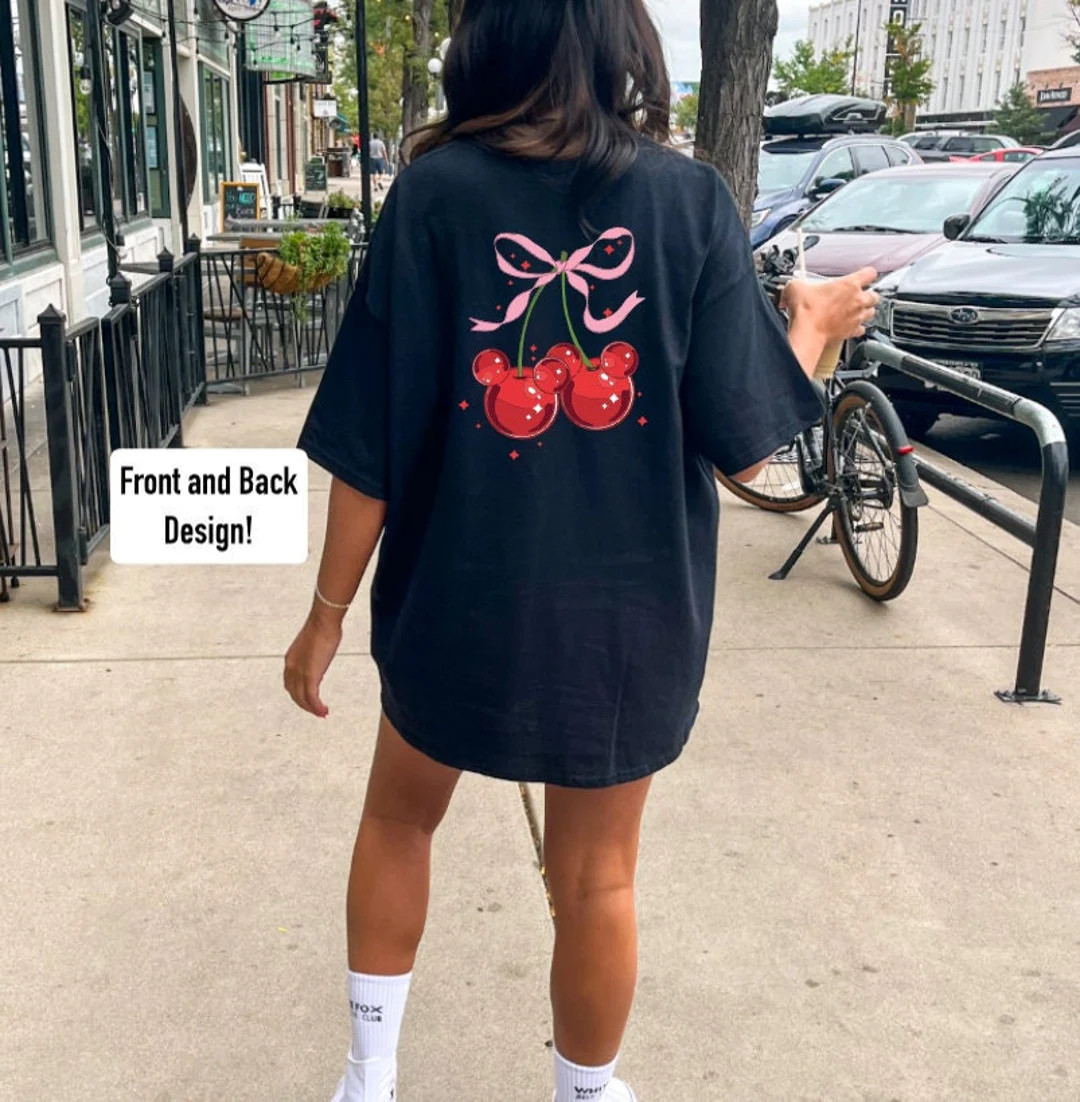 Cherry Mouse Shirt Coquette Shirt Pink Bow Shirt Princess Magical Shirt Family Vacation Shirt Cut... | Etsy (US)