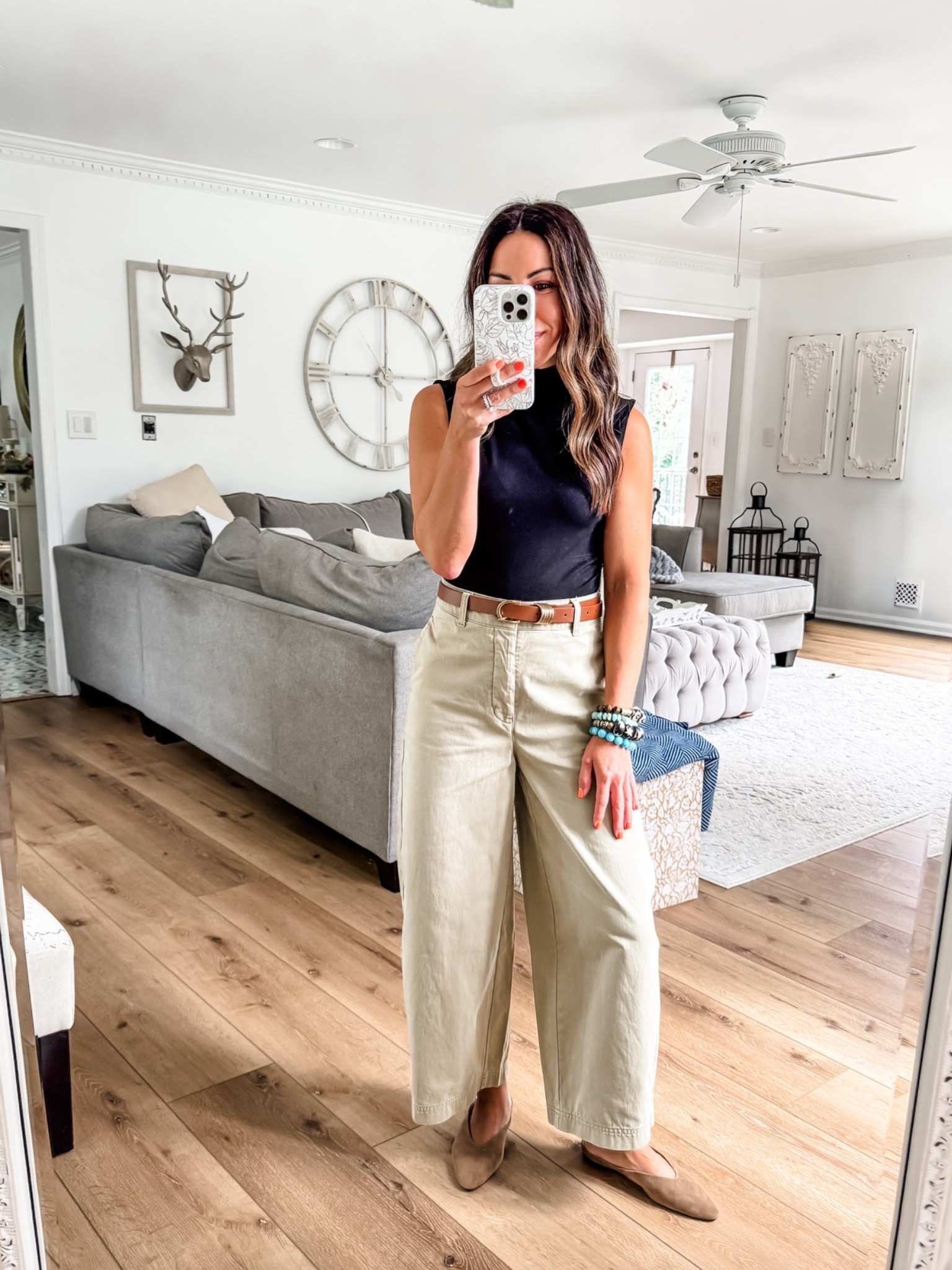 Chino pants 0. Top small. Shoes TTS.

#LTKOver40 #LTKPetite #LTKSaleAlert