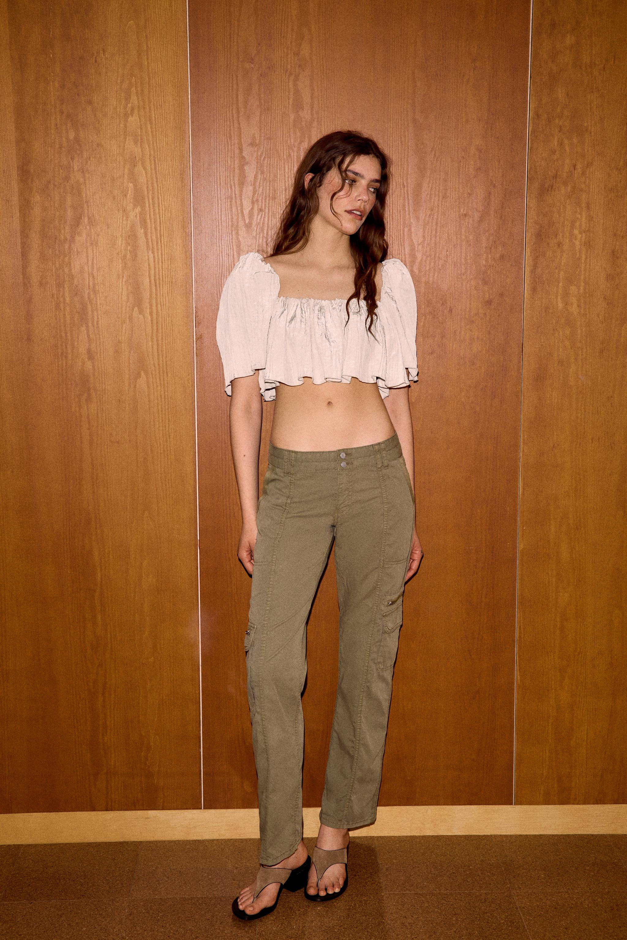 WRINKLED EFFECT CROP TOP | Zara US