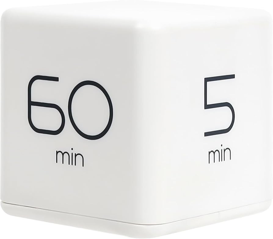 mooas Cube Timer (White), Flip Timer Gravity Sensor, Productivity Timer, Desk Timer, Kids Timer, ... | Amazon (US)