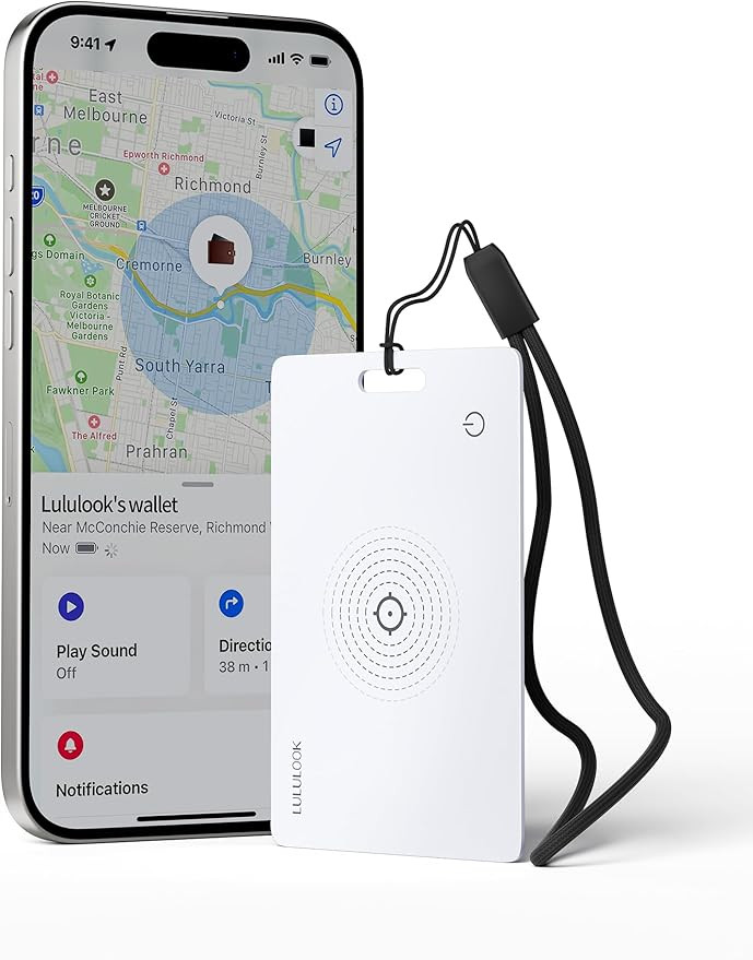 LULULOOK Wallet Tracker Card (iOS Only), Ultra Slim Airtag Wallet Works with Apple Find My, Wirel... | Amazon (US)