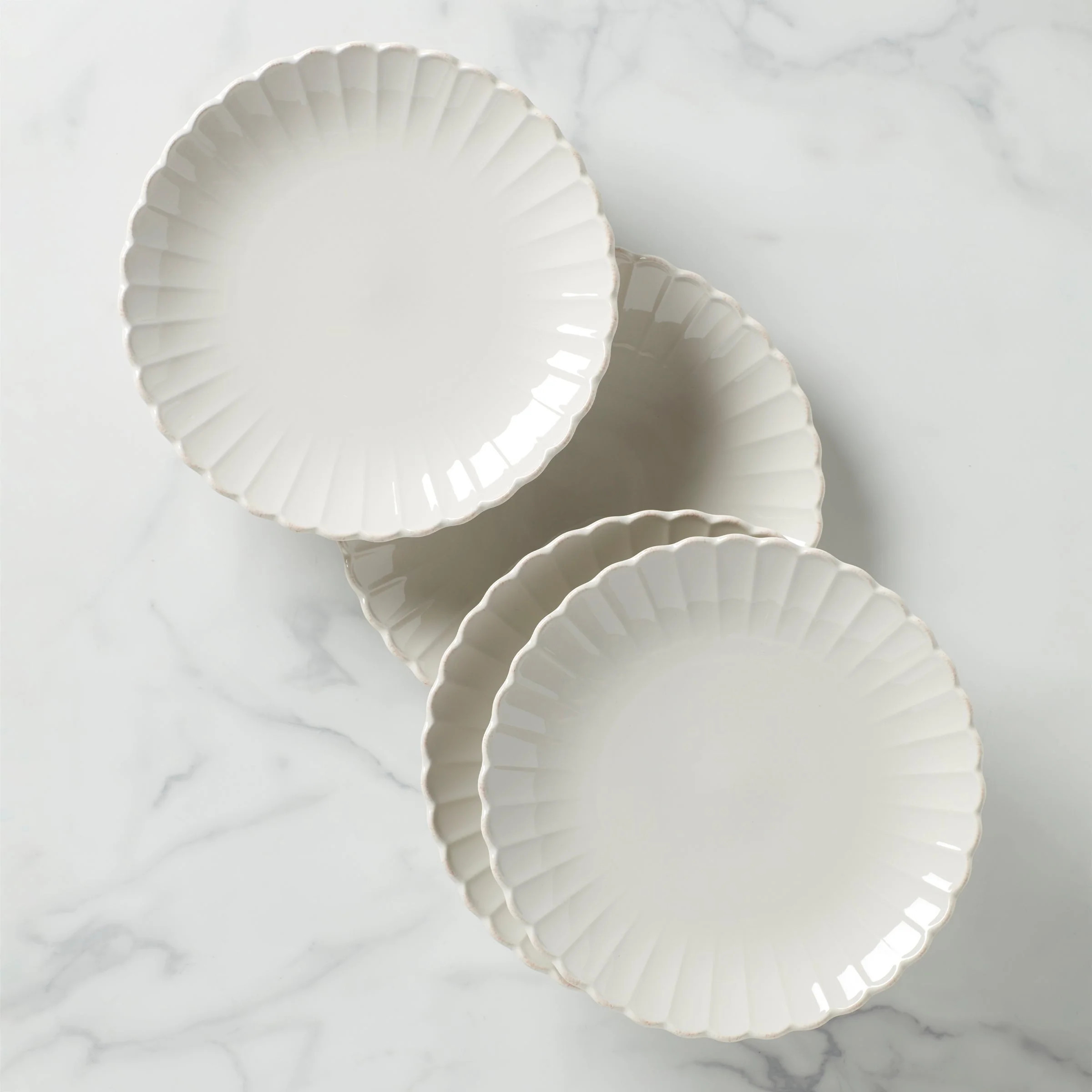 French Perle Scallop Dinner Plates - Set of 4 | Lenox