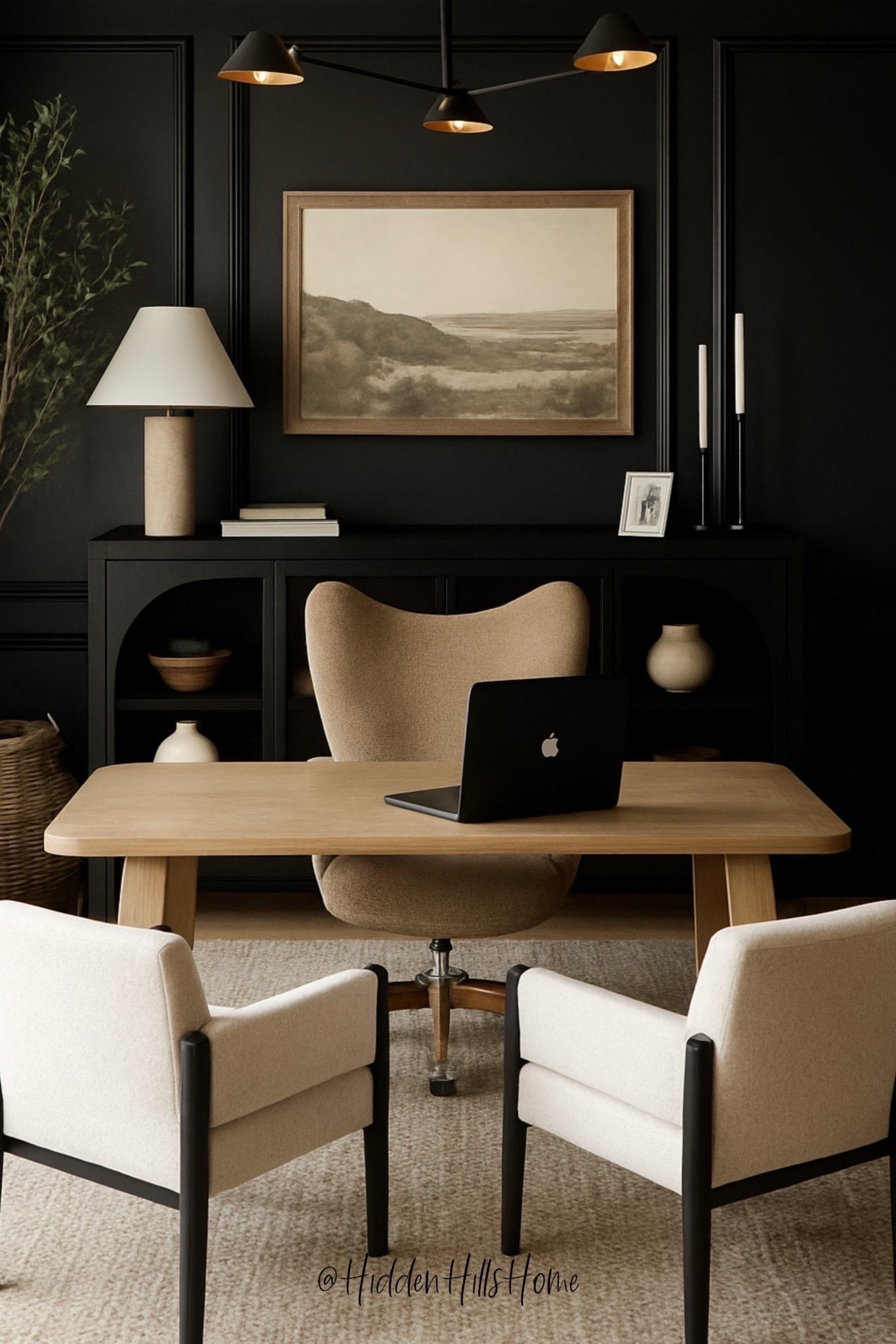 Masculine home office, desk, office chair, Home office mood board, modern transitional office design ideas, home office decor inspo, black and neutral home office mood board #office

#LTKHome #LTKSaleAlert