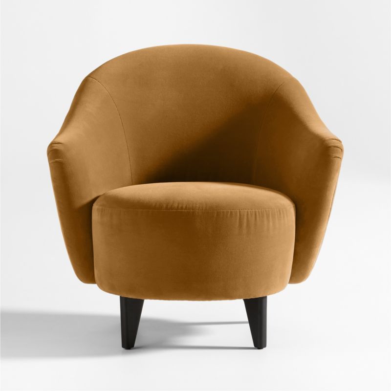 Sensorio Swoop Arm Velvet Accent Chair by Athena Calderone | Crate & Barrel | Crate & Barrel