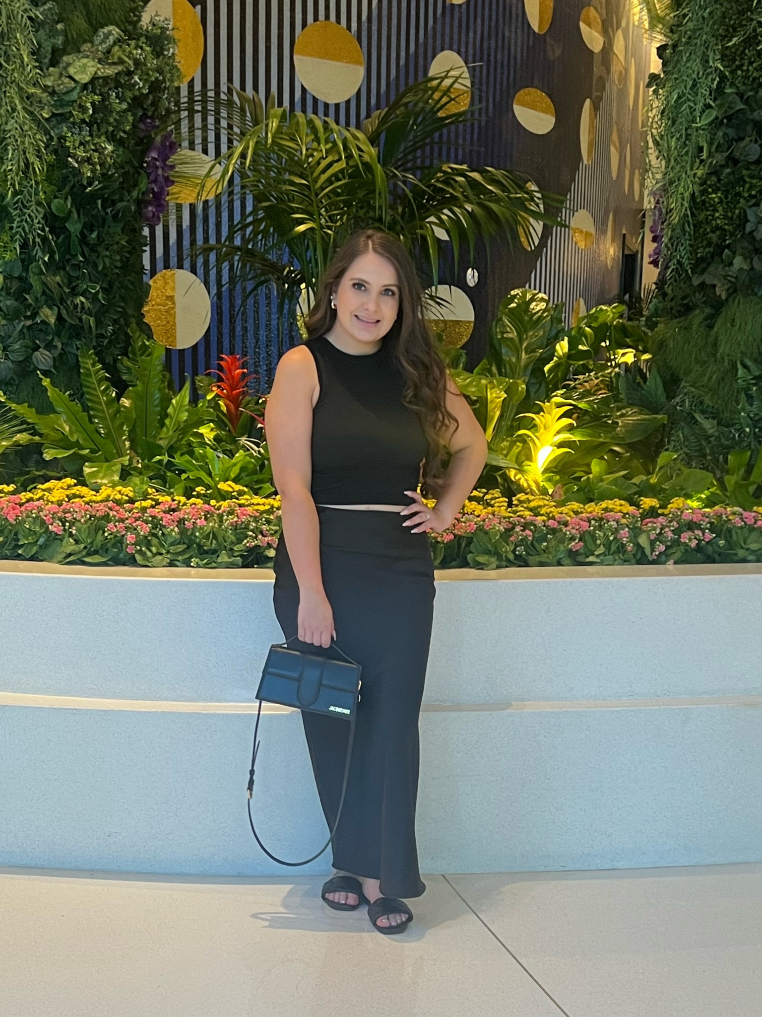 Vacation outfit. Black top with a maxi satin skirtt

#LTKMidsize #LTKFindsUnder100 #LTKStyleTip