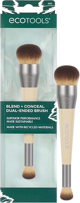 EcoTools Blend + Conceal Dual-Ended Makeup Brush, Foundation & Concealer Brush For Liquid & Cream... | Amazon (US)