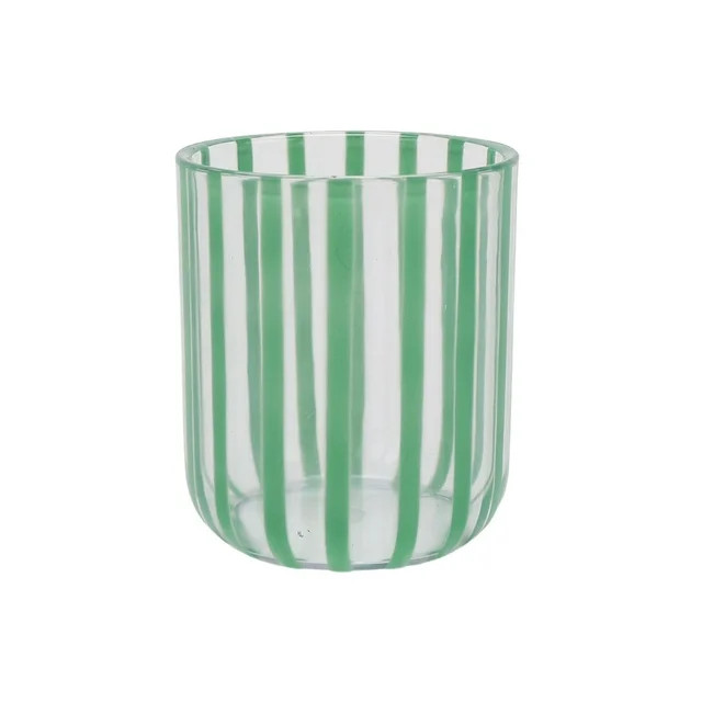 Mainstays by Becky G. & Alejandra 14-Ounce Short Acrylic Stripe Line Tumbler, Green | Walmart (US)