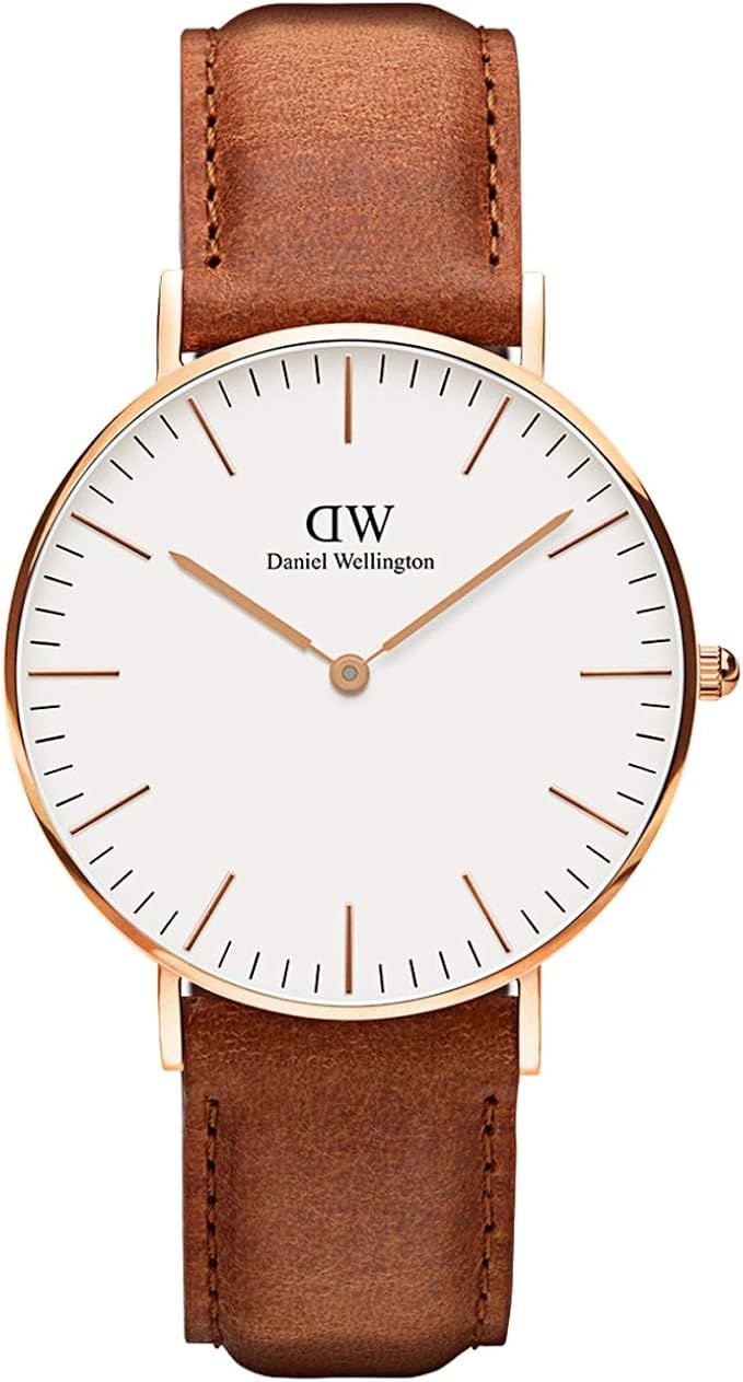 Daniel Wellington Classic Durham Watch, American Brown Leather Band | Amazon (US)