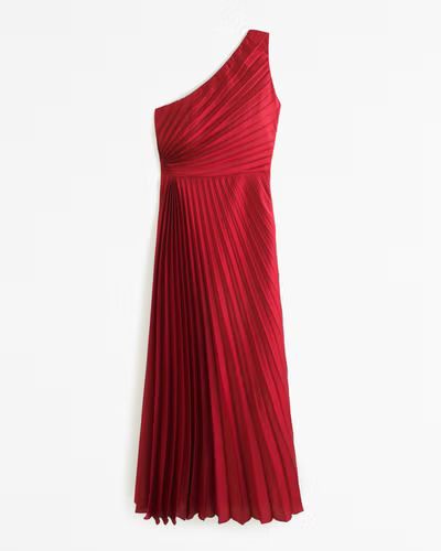 The A&F Giselle Pleated One-Shoulder Maxi Dress | Abercrombie & Fitch (US)