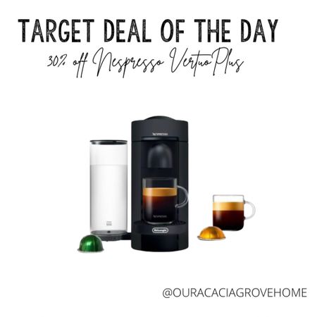 My favorite coffee machine - the Nespresso VertuoPlus which makes both coffee and espresso - is 30% off today only at Target!

#LTKsalealert #LTKhome #LTKGiftGuide