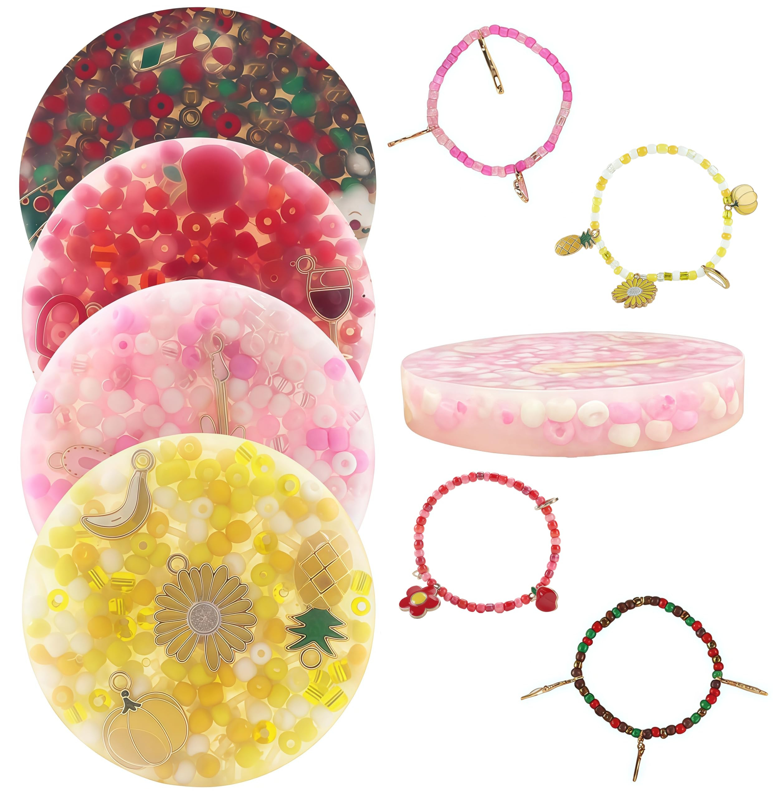 4Pcs Skin Picking Fidget Toys, Picking Fidget Toy, DIY Bracelet Picking Pad, Picking Fidget, Vale... | Amazon (US)