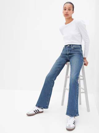 High Rise '70s Flare Jeans with Washwell | Gap Factory