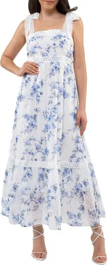 Floral Tie Strap Empire Waist Maxi Dress | Nordstrom Rack