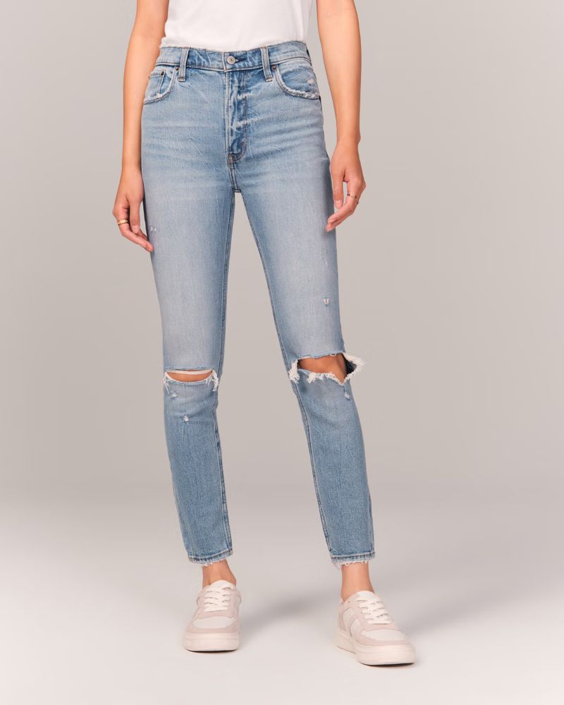 Women's High Rise Skinny Jean | Women's Clearance | Abercrombie.com | Abercrombie & Fitch (US)