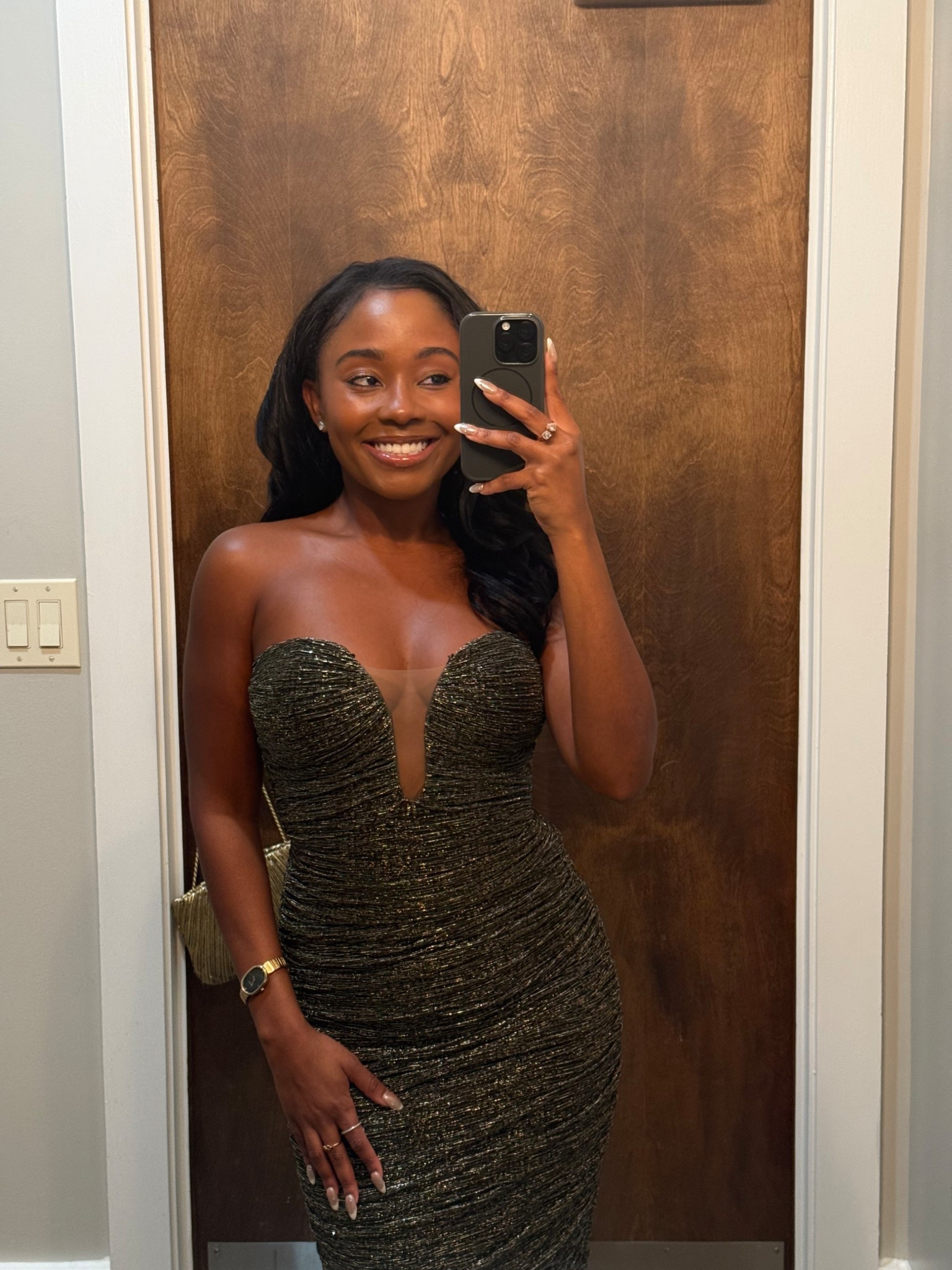 Dress: JLux Label black/gold metallic maxi dress

#LTKgrwm #LTKHoliday #LTKPetite