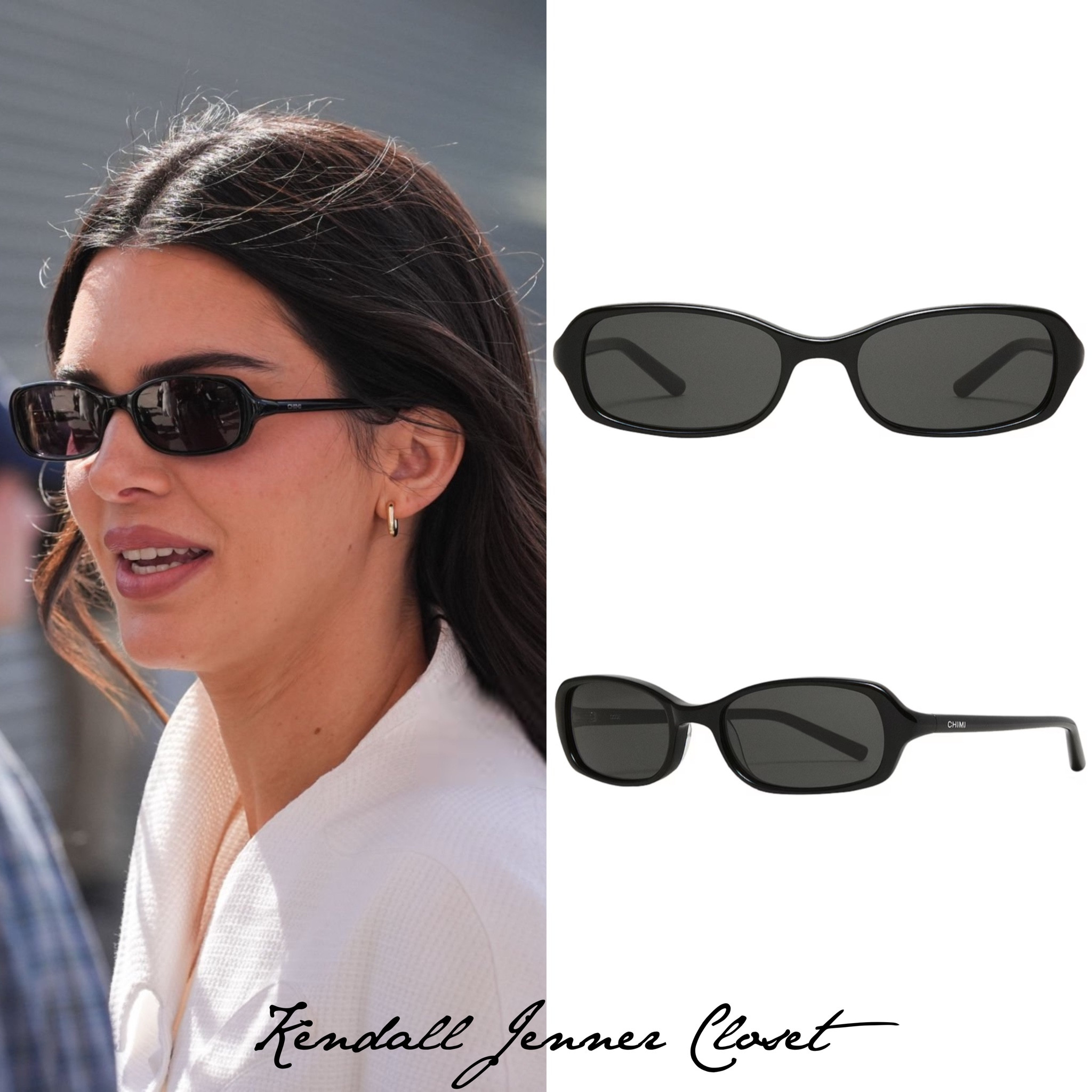 #KendallJenner wearing the #Chimi ‘Code Sunglasses’ ($180).🕶️

