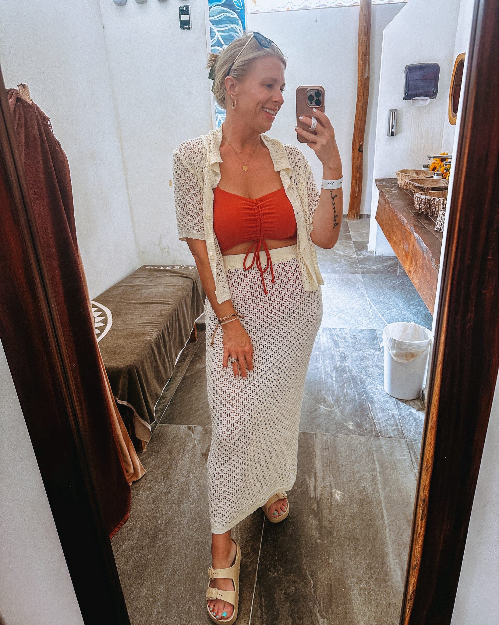 This cover up is next level! I’m in a large and a large swimsuit too. Sooooo cute! 

#LTKfindsunder50 #LTKstyletip #LTKSeasonal