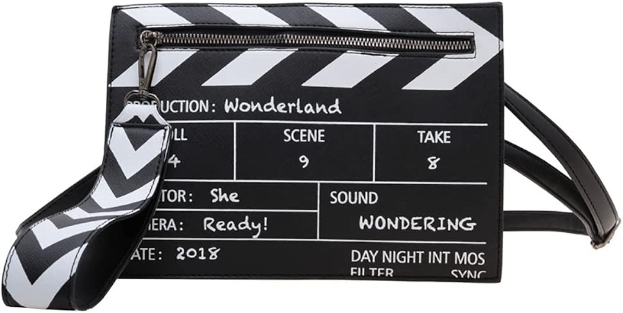 Movie Clapper Envelope Board Wristlet Handbag, Hollywood Scene Crossbody Bag, Film Cut Action Clu... | Amazon (US)