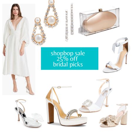 So many good finds for winter brides on the Shopbop sale! I wore alexandre Birman shoes to my wedding and they were fabulous and comfy 

Platform sandals, bridal style , white heels for brides , luxury bridal shoes, white heels with ankle strap , white pumps with crystal accents , white dress with sleeves , dresses for winter brides , bridal earrings under $150, gold and Pearl earrings , , diamond statement earrings 



#LTKstyletip #LTKwedding #LTKSale
